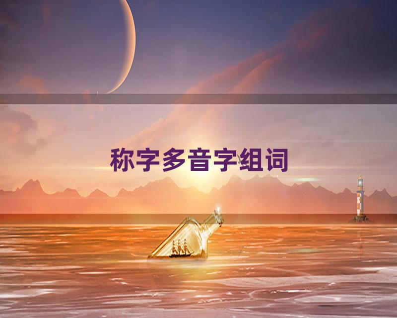 称字多音字组词