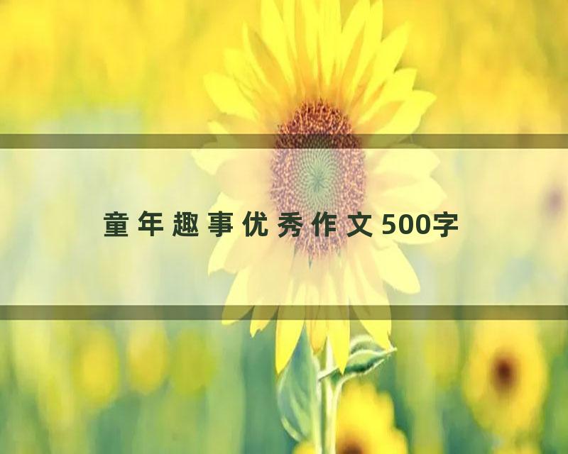 童年趣事优秀作文500字