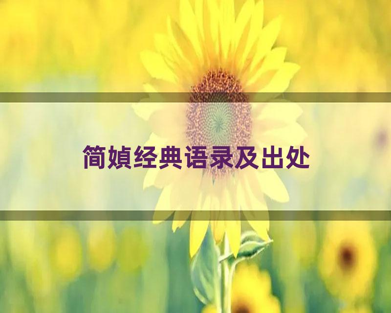 简媜经典语录及出处