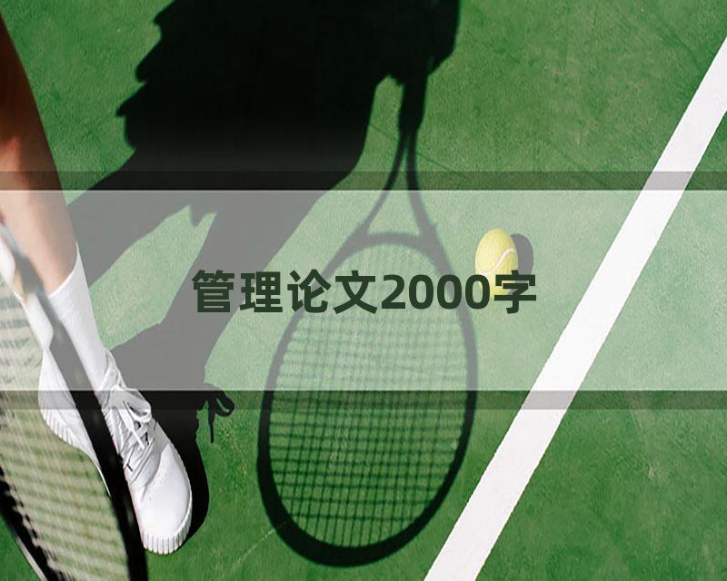 管理论文2000字