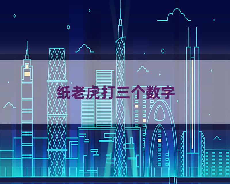纸老虎打三个数字