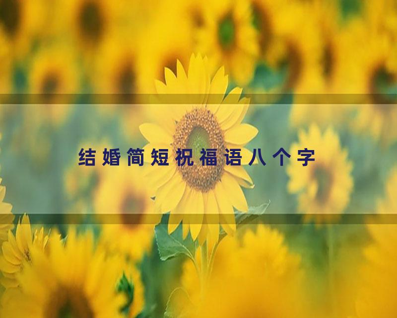 结婚简短祝福语八个字