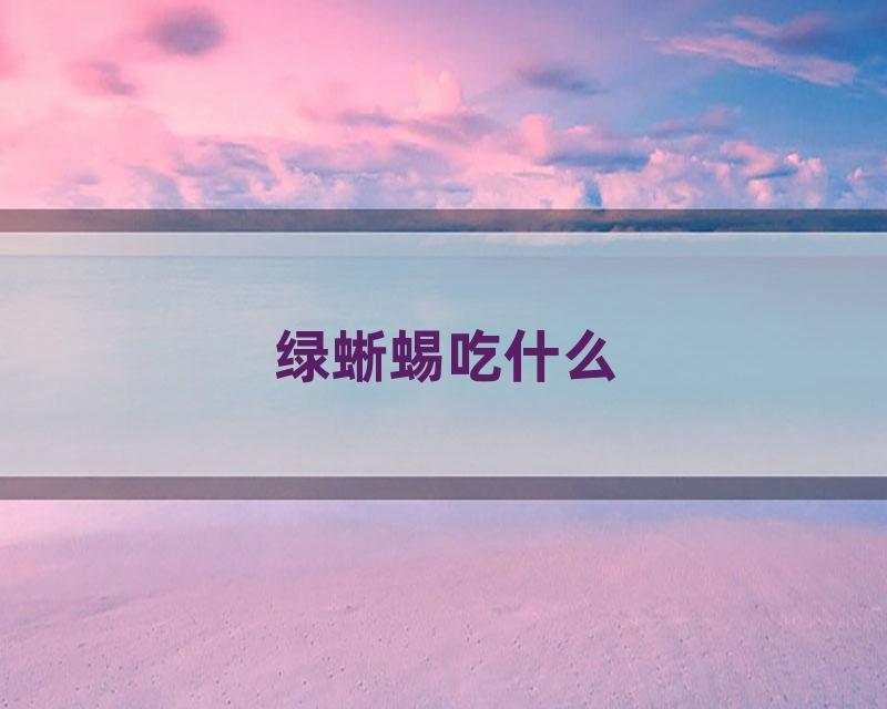 绿蜥蜴吃什么