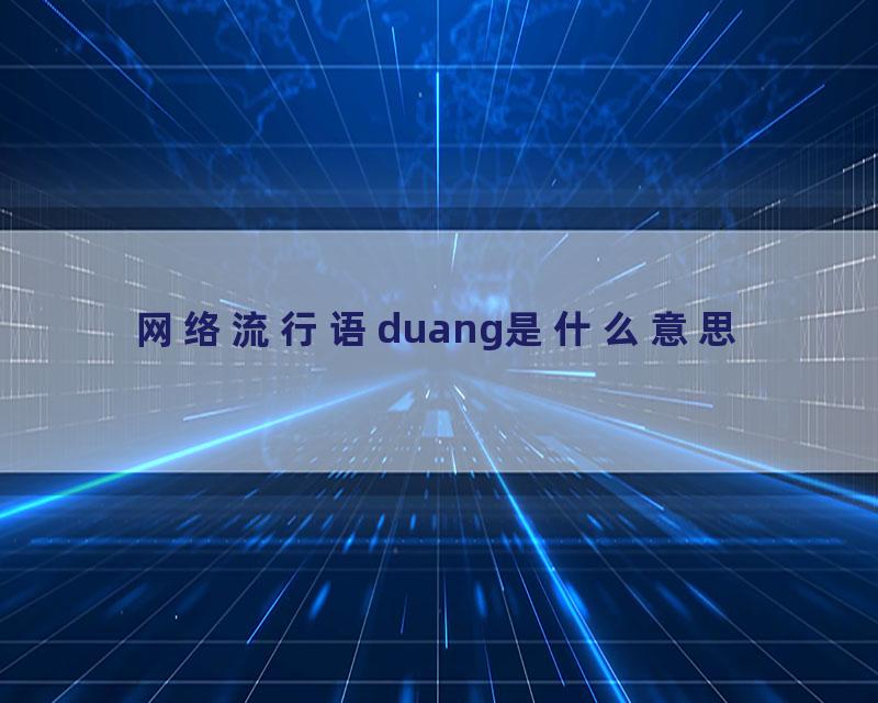网络流行语duang是什么意思
