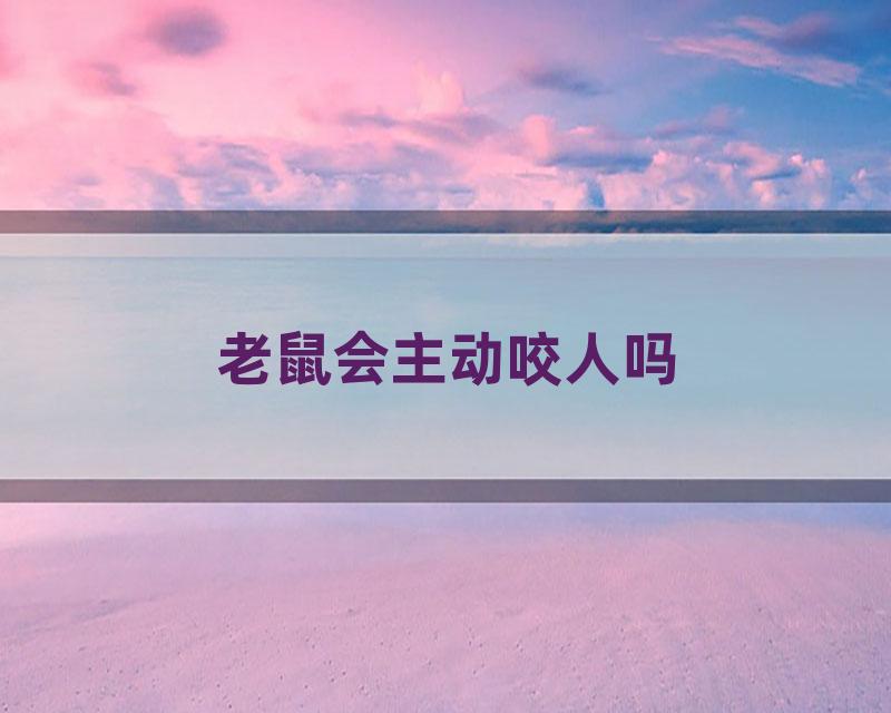 老鼠会主动咬人吗