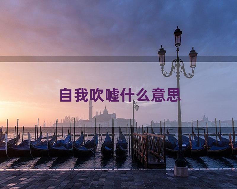 自我吹嘘什么意思