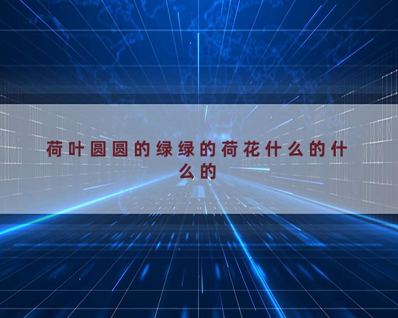 荷叶圆圆的绿绿的荷花什么的什么的