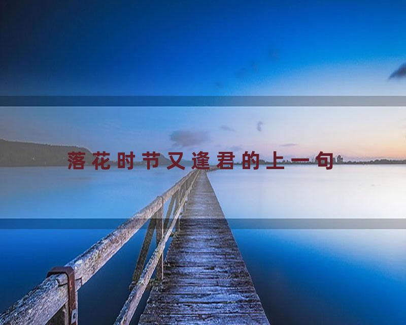 落花时节又逢君的上一句