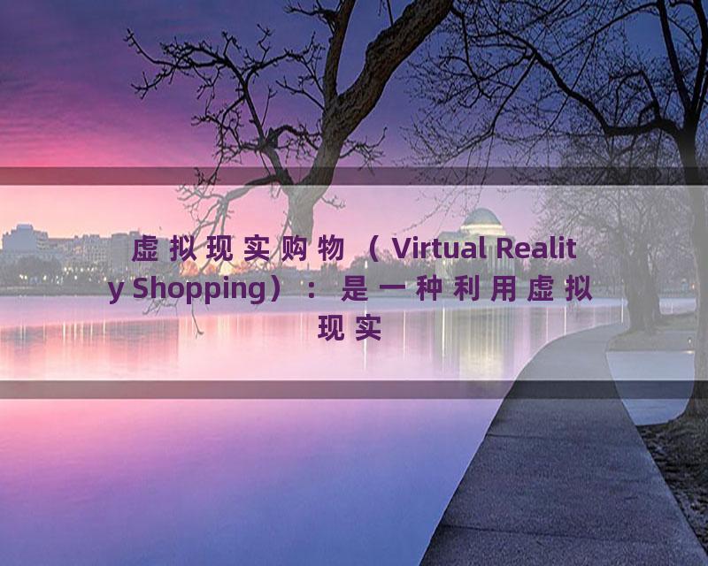虚拟现实购物（Virtual Reality Shopping）：是一种利用虚拟现实技术进行购物的方式，可以提供更加便捷、真实的购物体验。