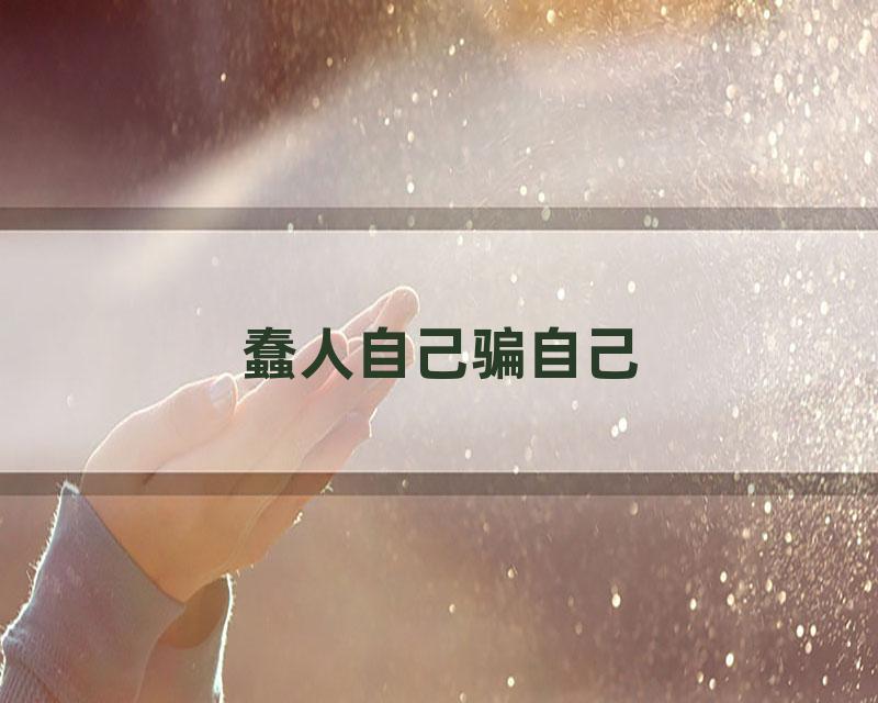 蠢人自己骗自己