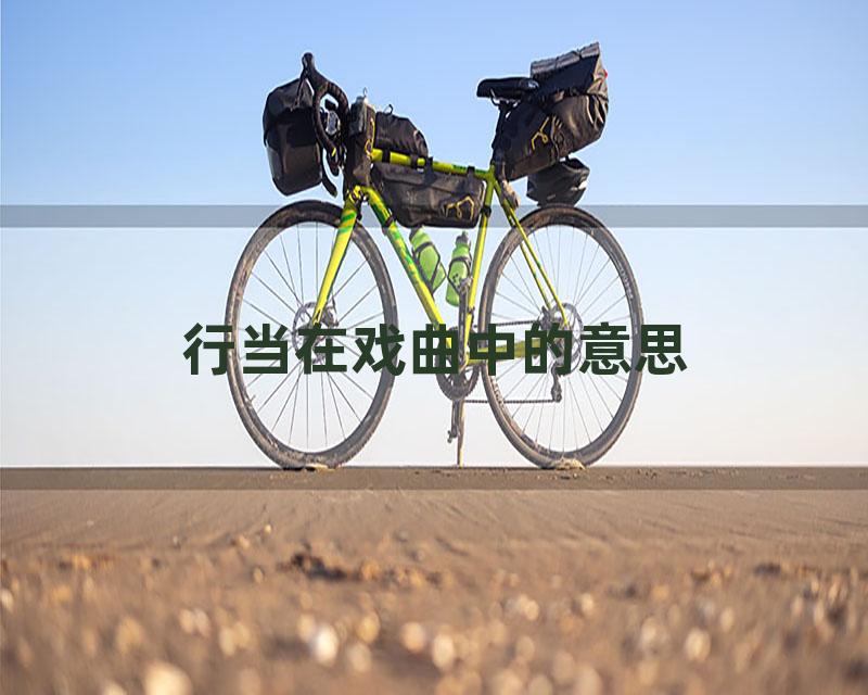 行当在戏曲中的意思