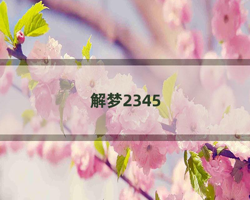 解梦2345