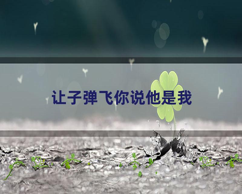 让子弹飞你说他是我