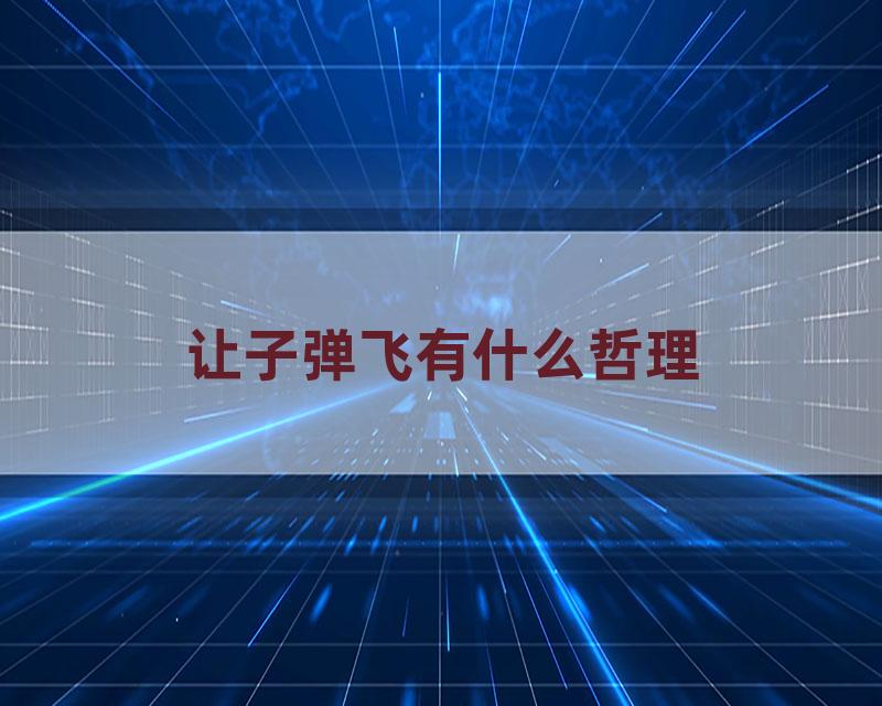 让子弹飞有什么哲理