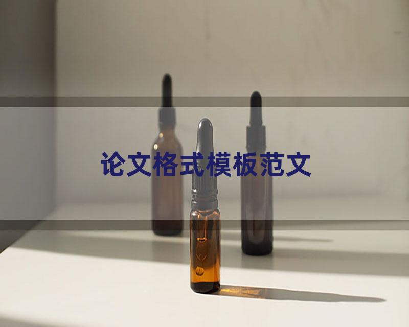 论文格式模板范文
