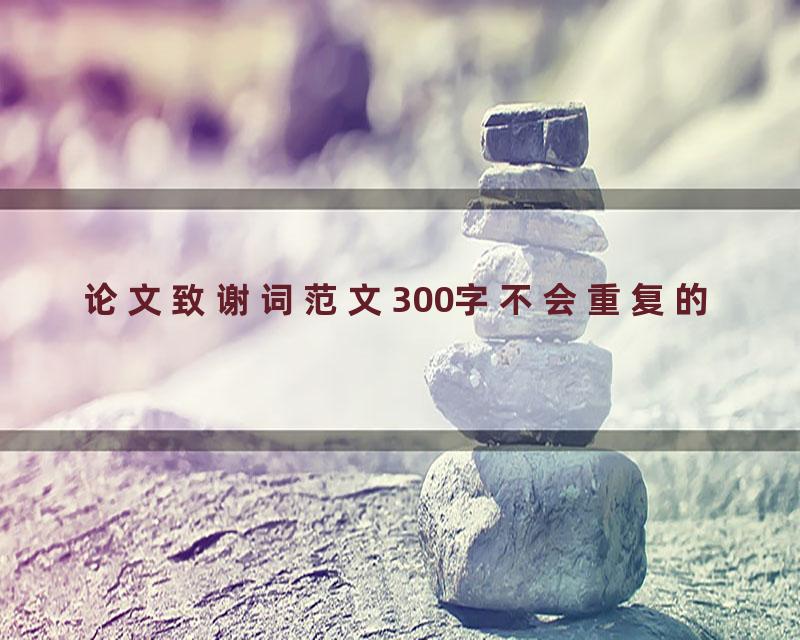 论文致谢词范文300字不会重复的