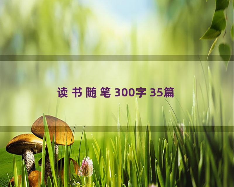 读书随笔300字35篇