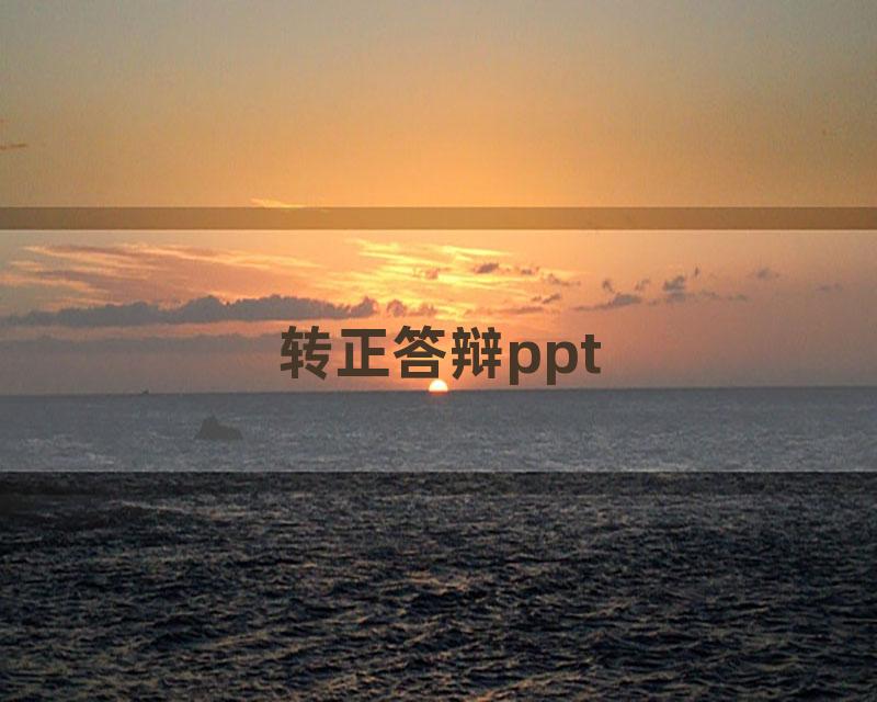 转正答辩ppt