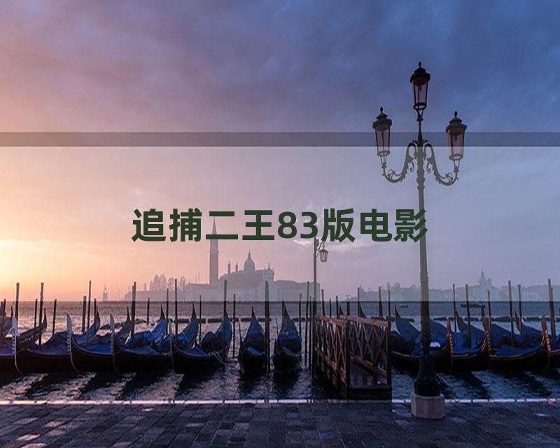 追捕二王83版电影