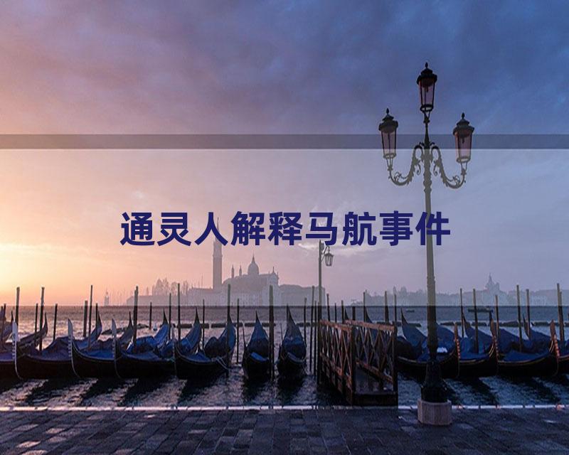 通灵人解释马航事件