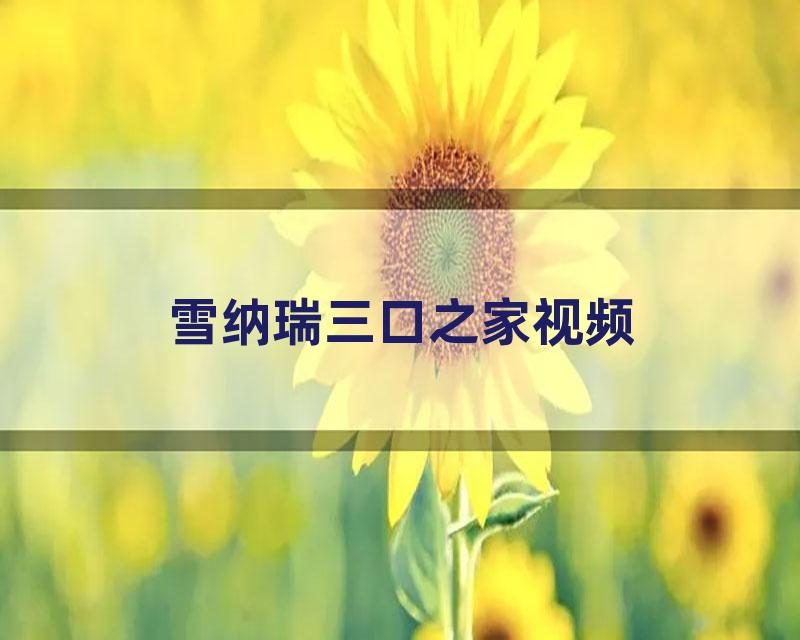 雪纳瑞三口之家视频