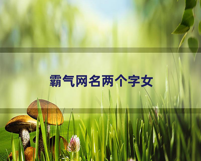 霸气网名两个字女