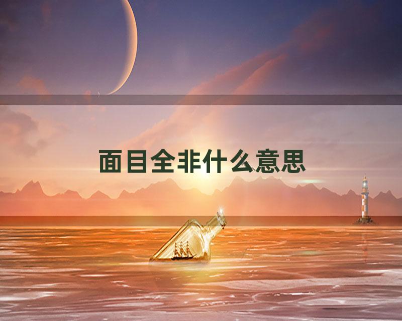 面目全非什么意思
