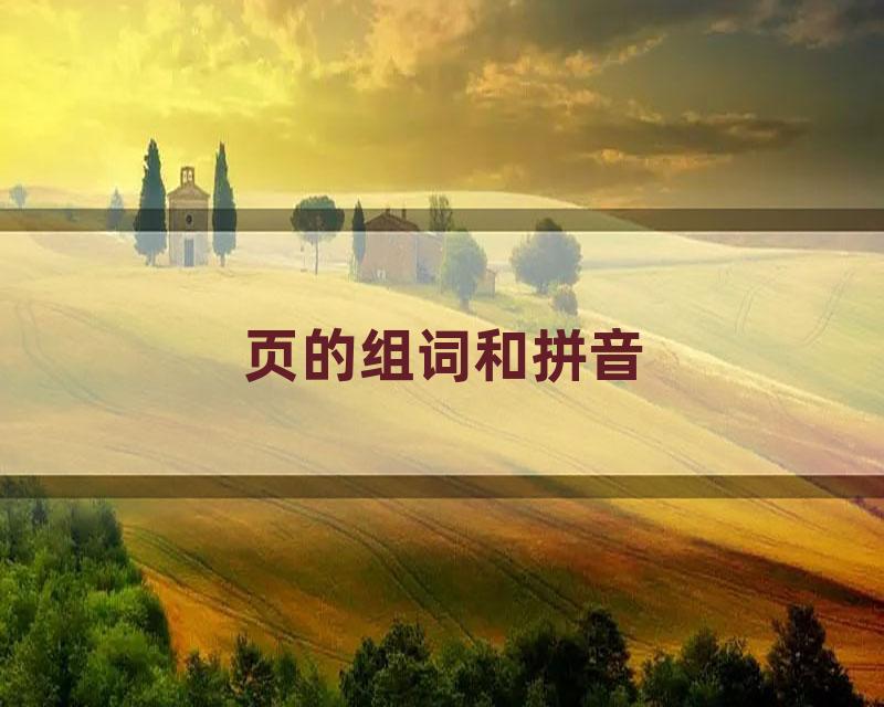 页的组词和拼音