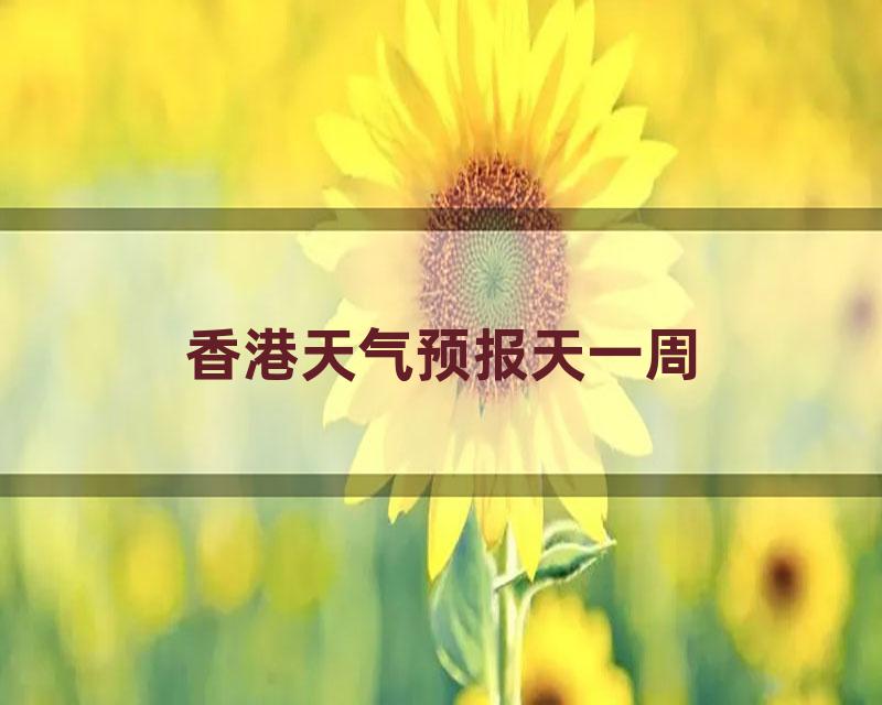 香港天气预报天一周