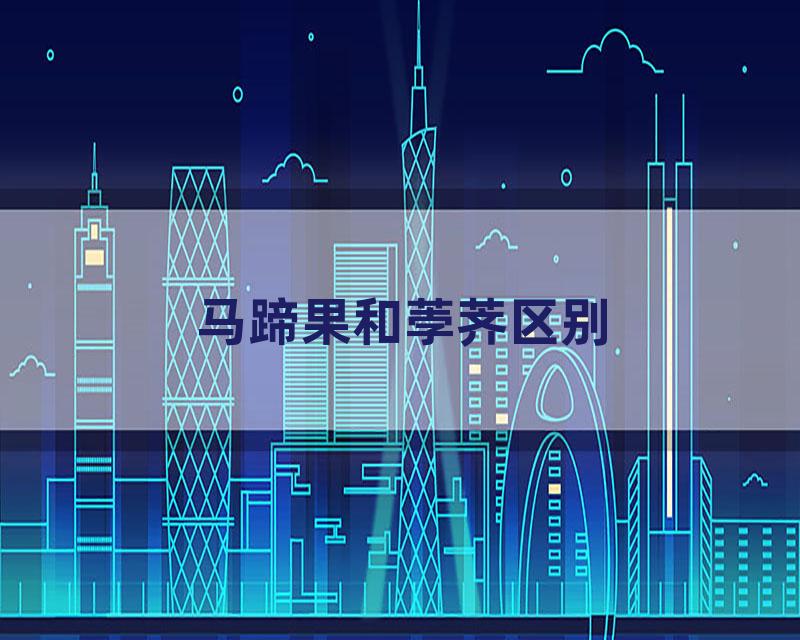 马蹄果和荸荠区别