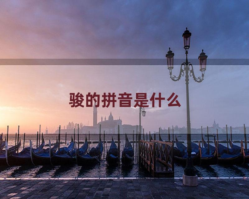 骏的拼音是什么