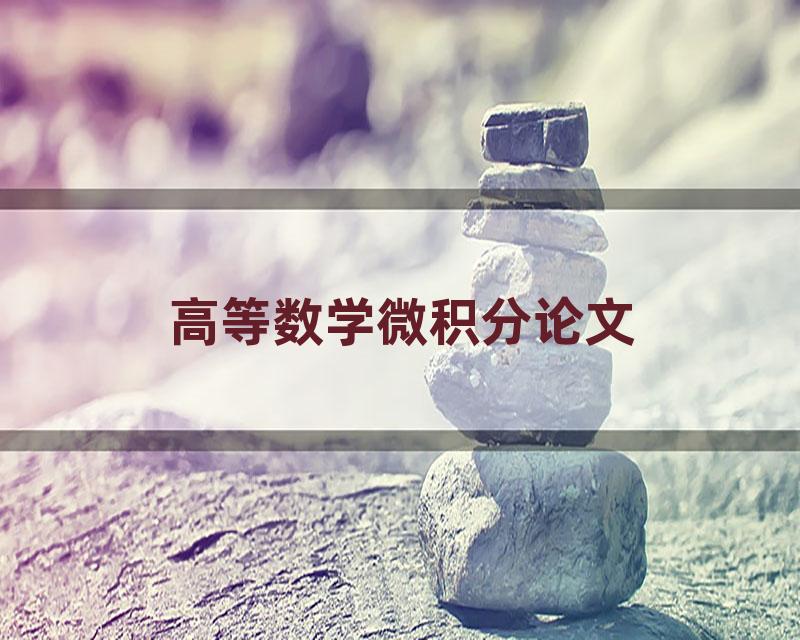 高等数学微积分论文