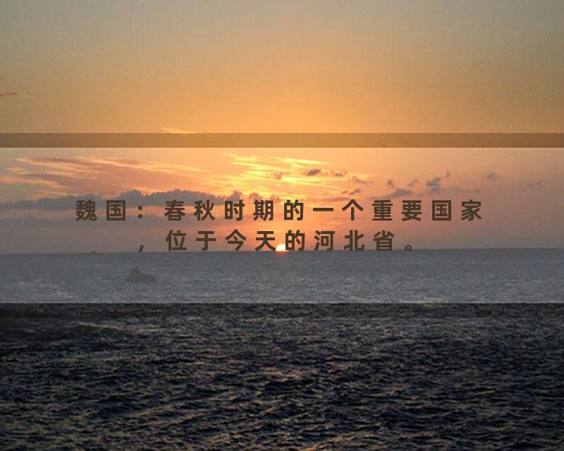 魏国：春秋时期的一个重要国家，位于今天的河北省。