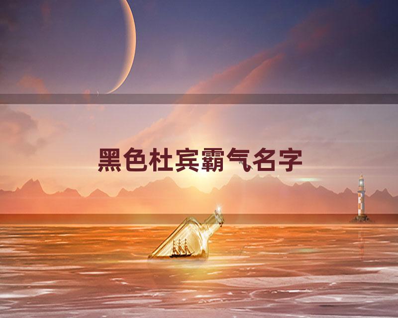 黑色杜宾霸气名字