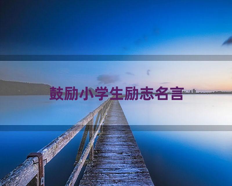 鼓励小学生励志名言