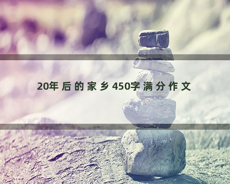 20年后的家乡450字满分作文