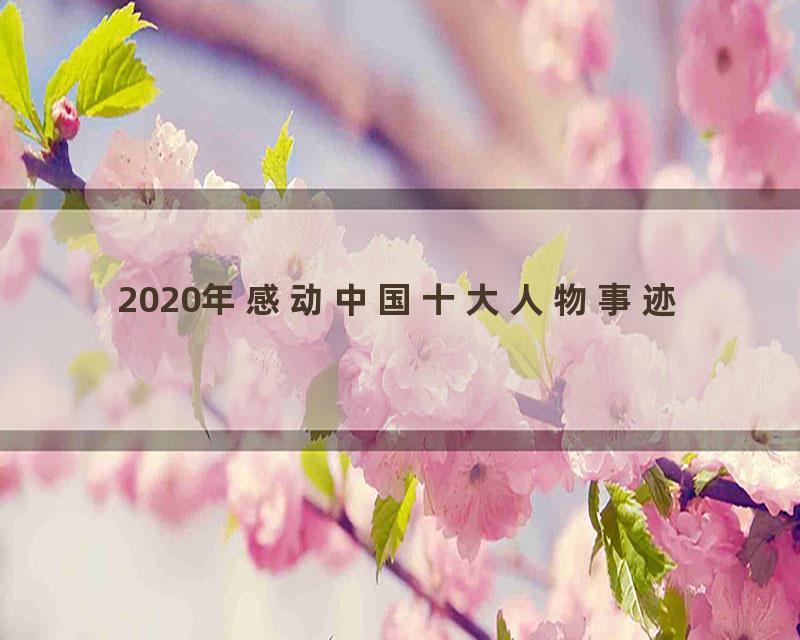 2020年感动中国十大人物事迹