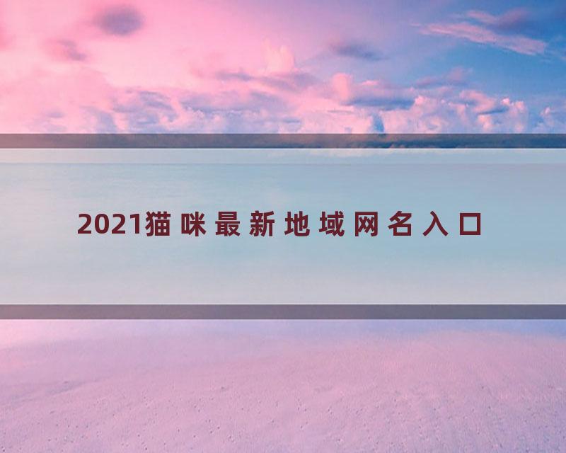2021猫咪最新地域网名入口