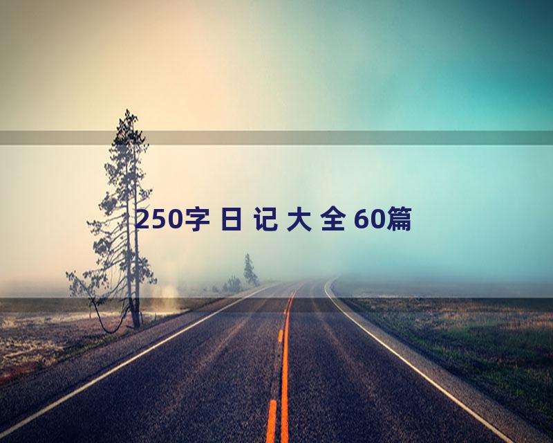 250字日记大全60篇