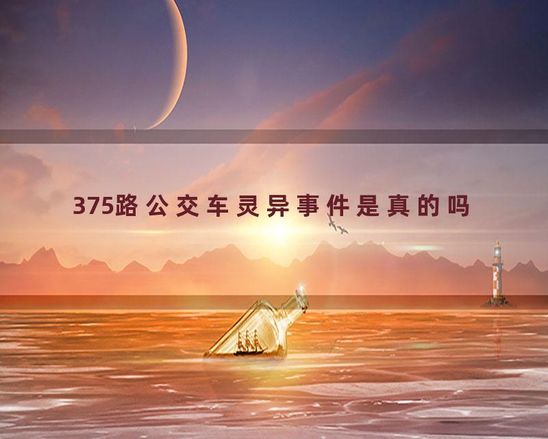 375路公交车灵异事件是真的吗