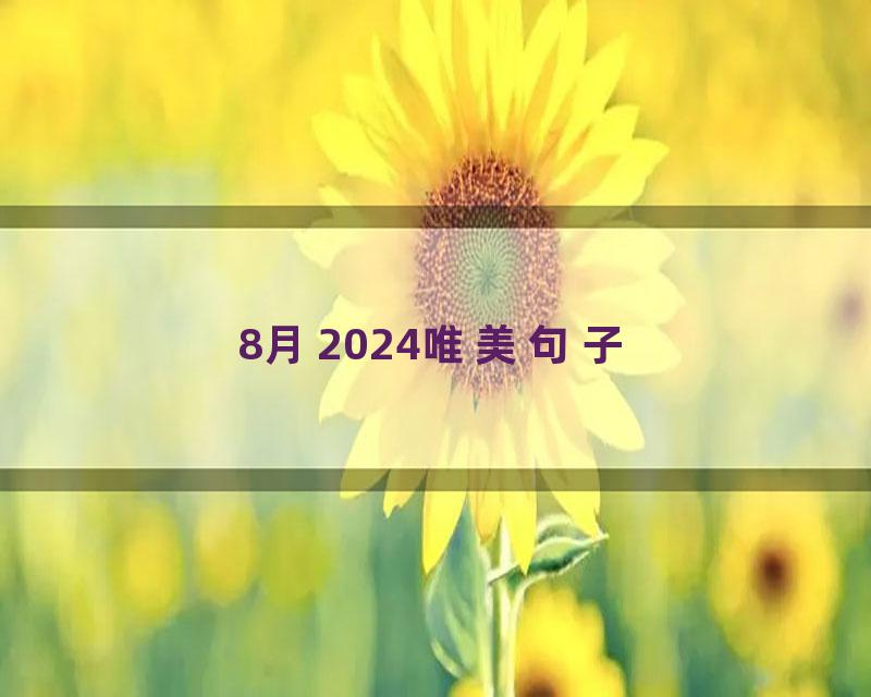 8月2024唯美句子