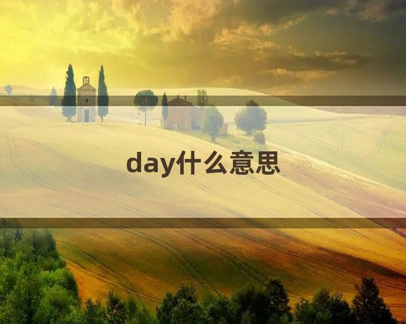 day什么意思