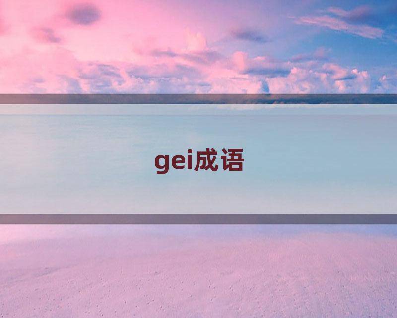 gei成语