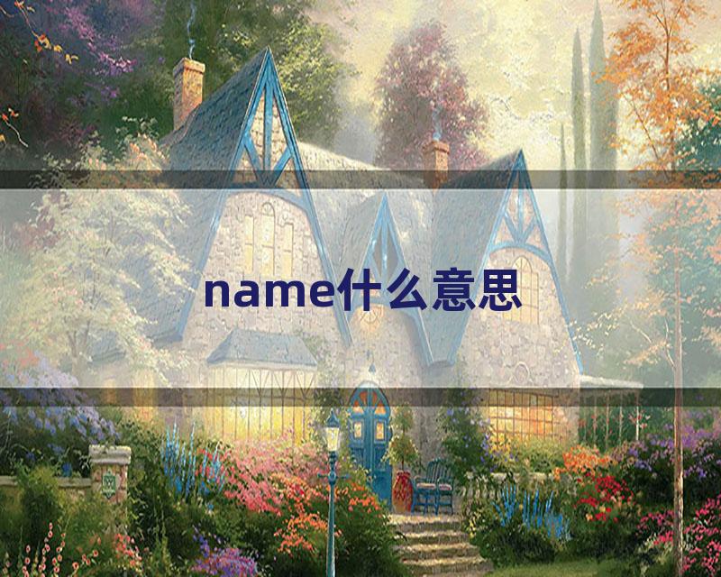name什么意思
